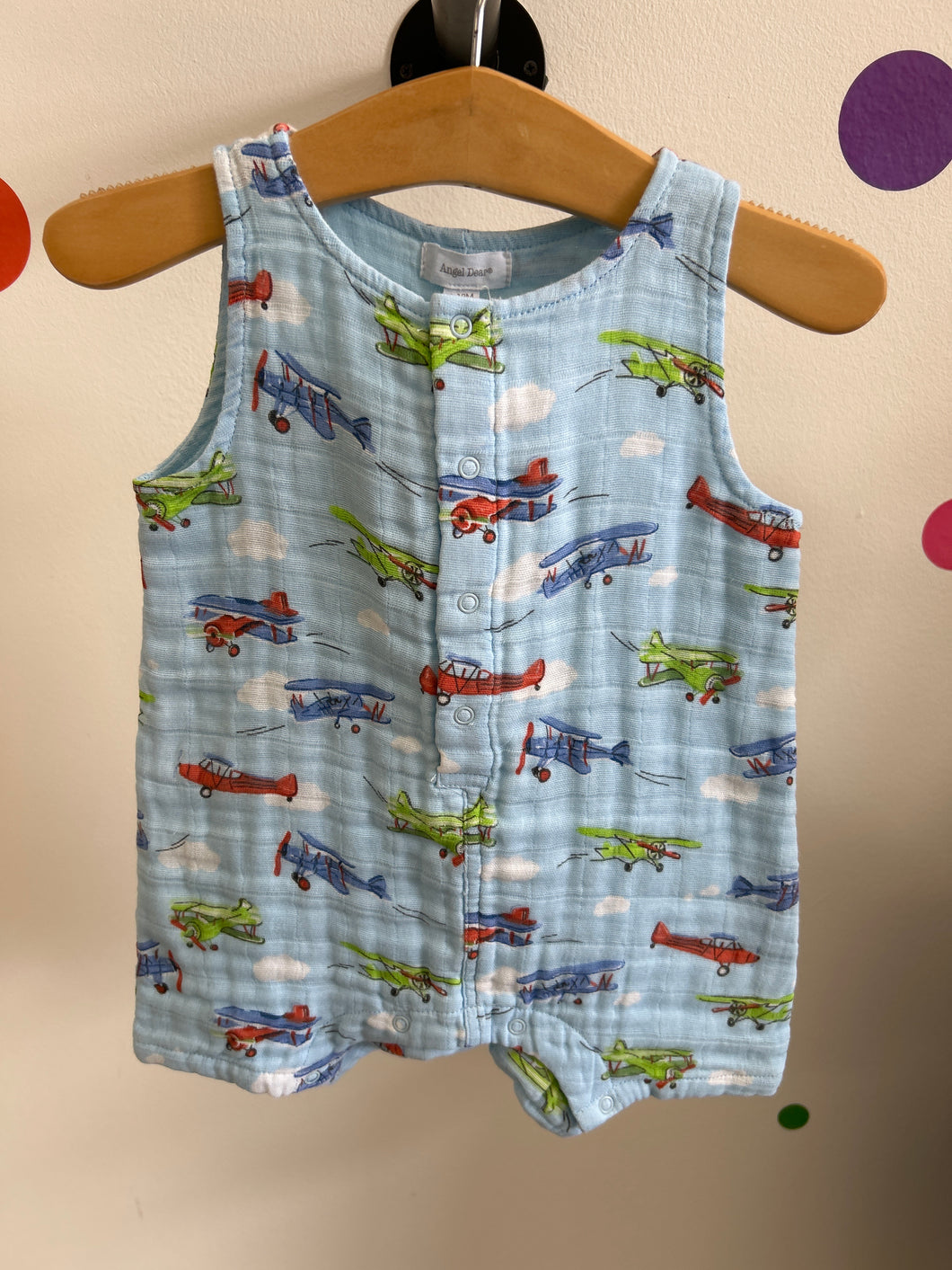 Vintage Planes Shortie Romper