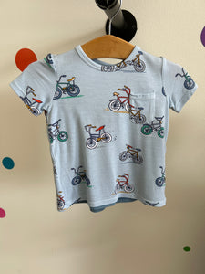 Bikes Blue Crew Neck Tee & Short Set