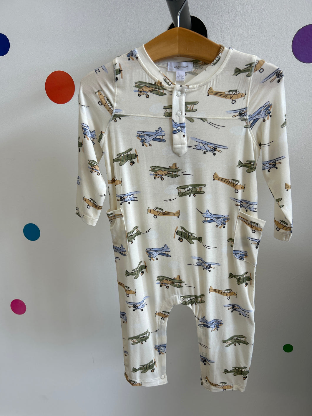 Vintage Airplane Romper Multi