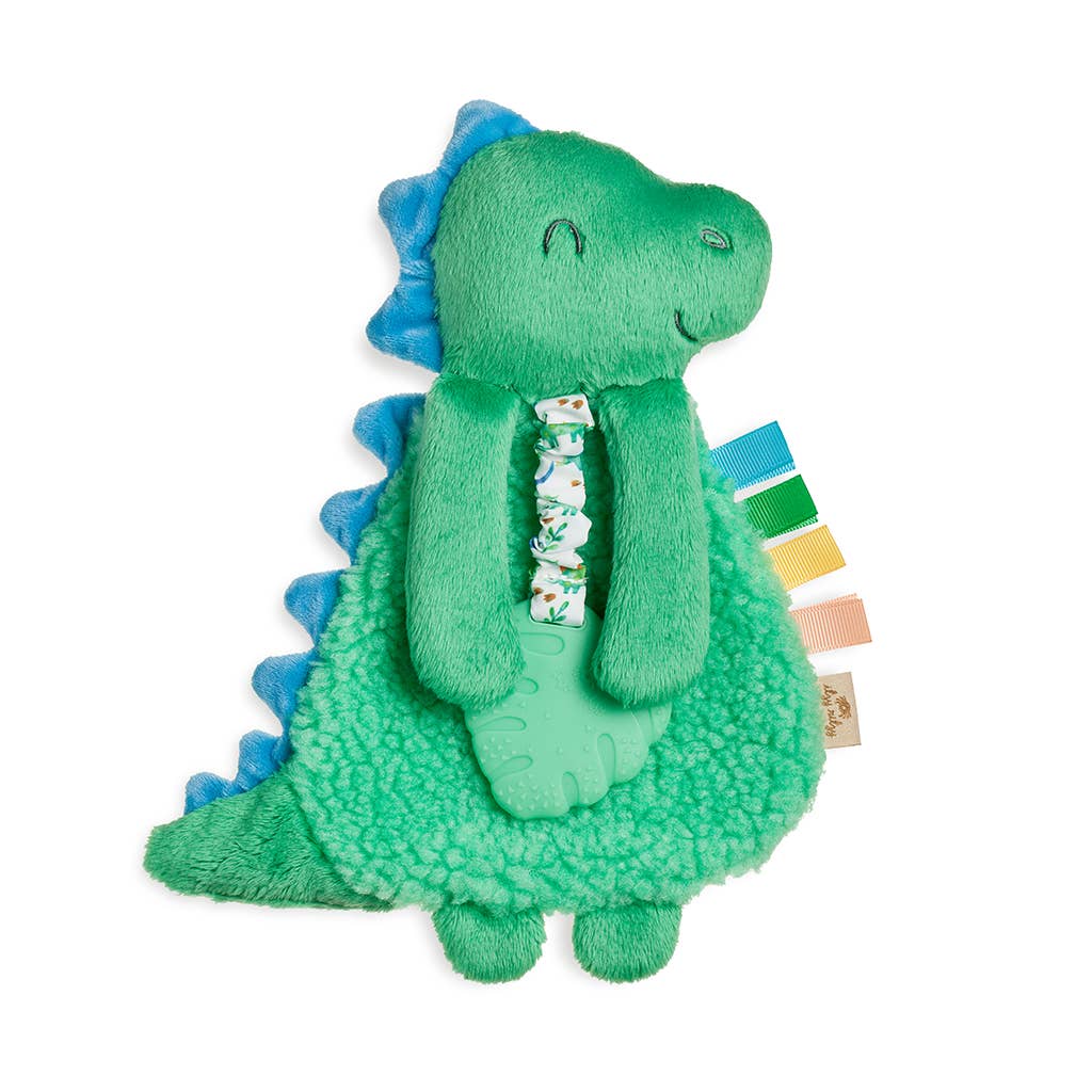 NEW Itzy Lovey™ Green Dino Plush with Silicone Teether Toy