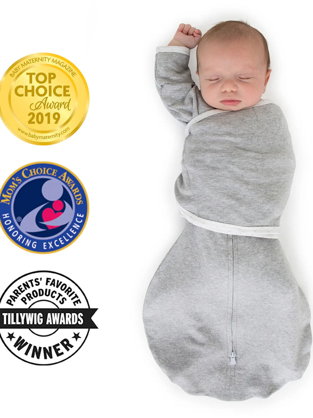Omni Swaddle Sack 0-3Mo Gray