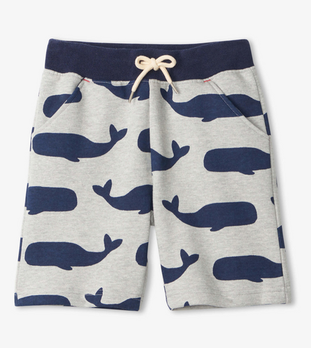 Nautical Whales Terry Shorts
