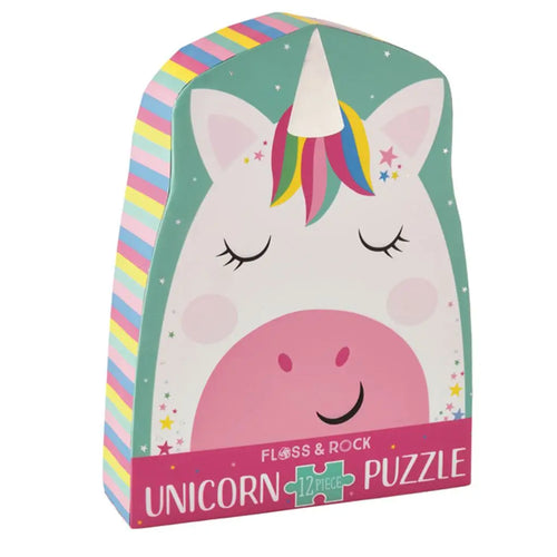 Rainbow Unicorn 12pc Jigsaw w/ Shaped Box