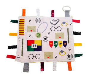 Wizard Taggy Comfort Blanket Learning Lovey 14" x 18"