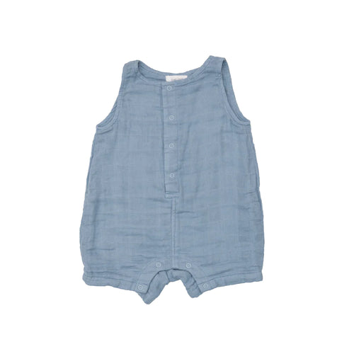 SOLID MUSLIN SOFT CHAMBRAY Shortie Romper