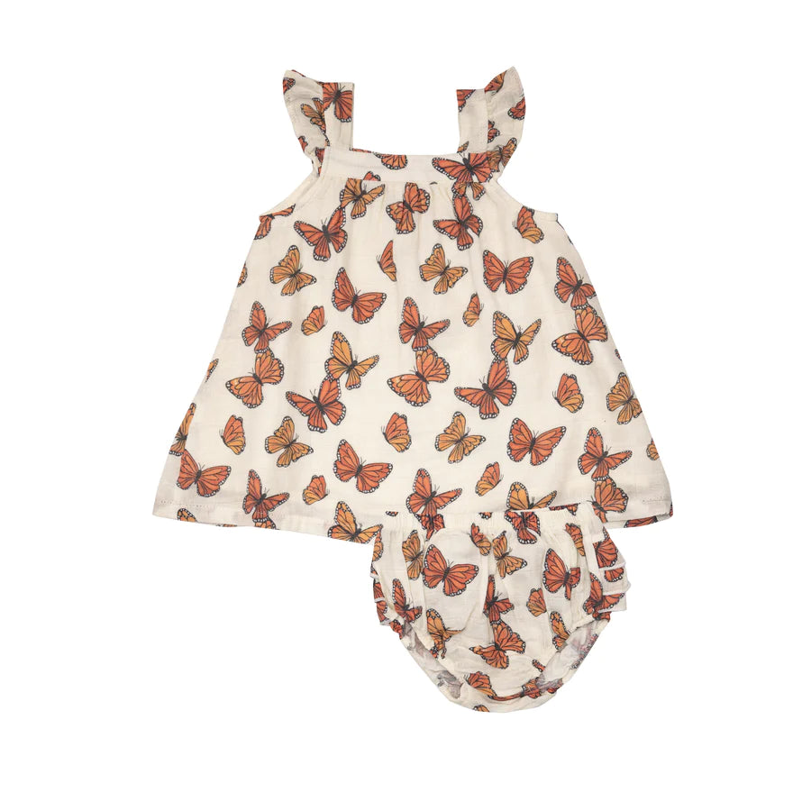 Monarch Butterfly Sundress & Diaper Cover