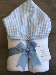 Blue Check Fabric Everyday Towel