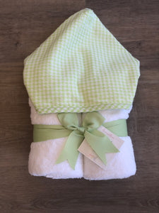 Green Check Fabric Everyday Towel