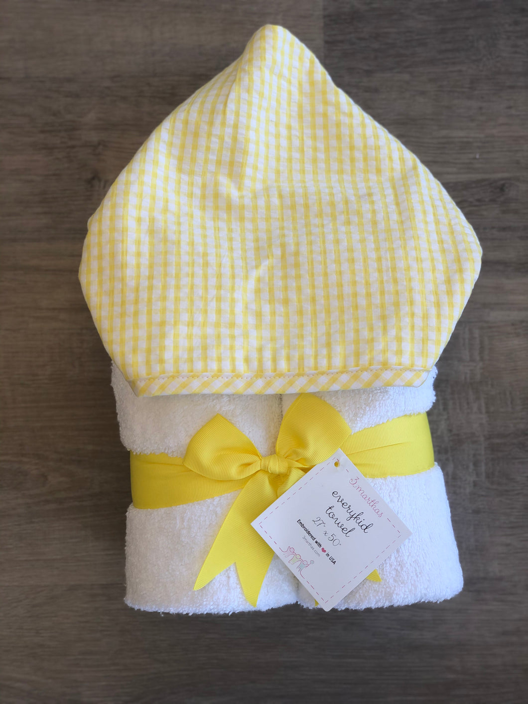 Yellow Check Fabric Everyday Towel